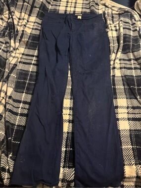DKNY Navy Wide-Leg Jeans